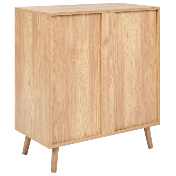 Szafka dwudrzwiowa z półkami jasne drewno MDF, 9956460