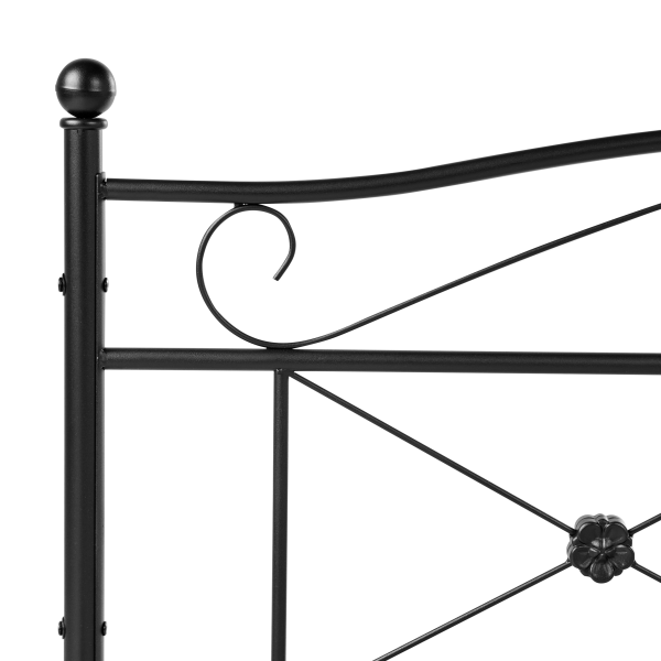 Łóżko metalowe rama stelaż 120x200 czarne, 9959855