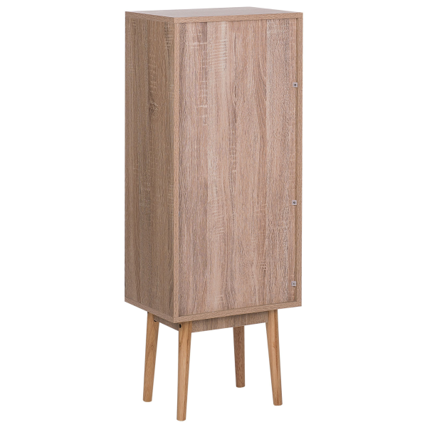 Komoda z pięcioma szufladami 112 x 40 cm jasny brąz i biel, 9960134