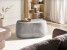 Tapicerowana ławka jasnoszara do sypialni lub salonu nowoczesna, 9960577