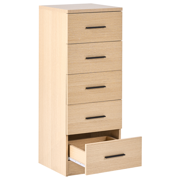 Komoda szafka z 5 szufladami jasnobrązowa, 9961807