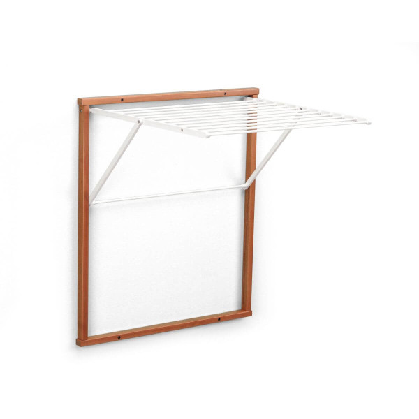 ARREDAMENTI KLEDY Naścienna suszarka na pranie - 80 x 69 cm, Brązowy, 9963664