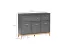 Komoda Nora TA-1 2 szuflady 2 szafki LED szary diamentowy 135,5x40,5x100 cm, 9969947