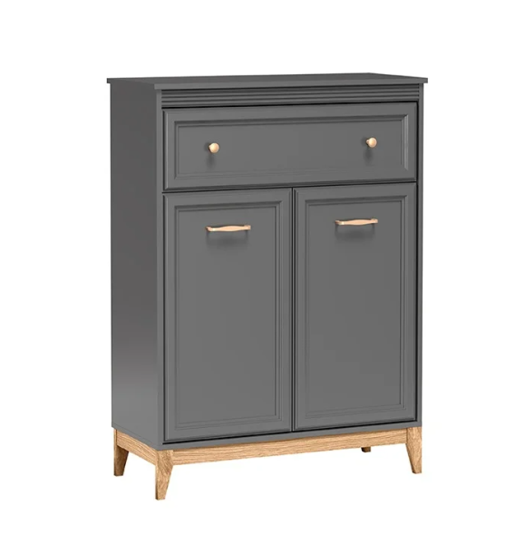 Komoda NORA TA-4 1 szuflada 2 szafki LED szary diamentowy 92x40,5x125,5 cm, 9969948