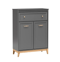 Komoda NORA TA-4 1 szuflada 2 szafki LED szary diamentowy 92x40,5x125,5 cm