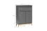 Komoda NORA TA-4 1 szuflada 2 szafki LED szary diamentowy 92x40,5x125,5 cm, 9969953
