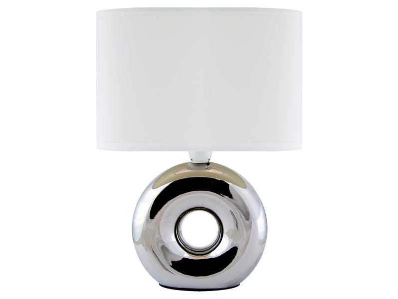 lampa stołowa Golf ceramiczna srebrno-biała, 998364