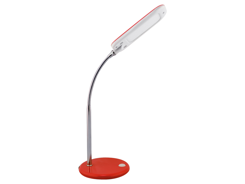 lampka biurkowa Dori LED stalowa czerwono-srebrna, 998432