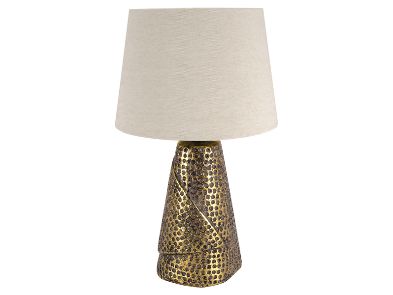 lampa stołowa Magda ceramiczna beżowo-złota, 998528