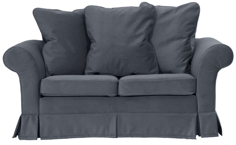 ESTELLA 120 - antracytowa sofa dwuosobowa z funkcją spania, 999561