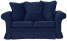 Inny kolor wybarwienia: ESTELLA 120 - granatowa sofa dwuosobowa z funkcją spania
