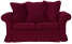 Inny kolor wybarwienia: ESTELLA 120 - bordowa sofa dwuosobowa z funkcją spania