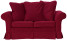 Inny kolor wybarwienia: ESTELLA 120 - czerwona sofa dwuosobowa z funkcją spania