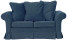 Inny kolor wybarwienia: ESTELLA 120 - niebieska sofa dwuosobowa z funkcją spania