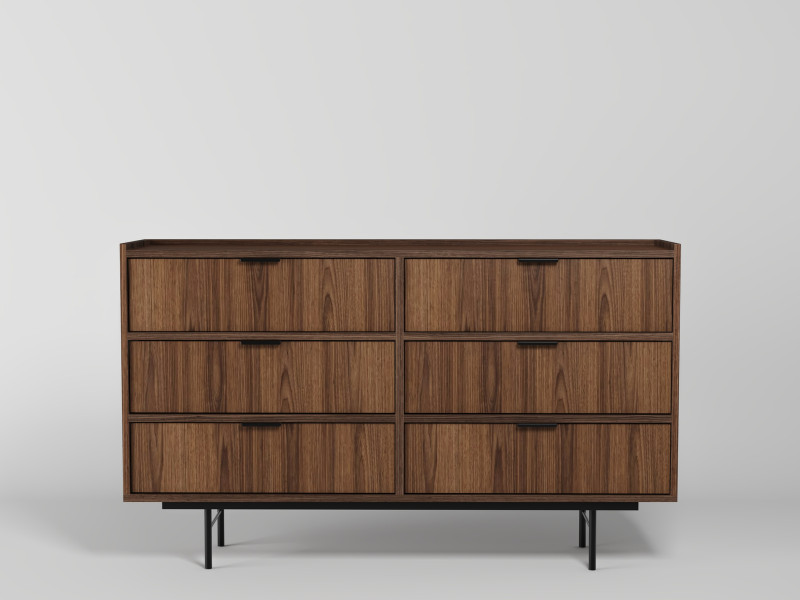 Komoda 150 cm ELVIO z szufladami orzech warmia, 9999711