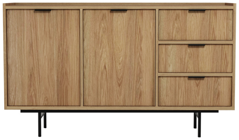 Komoda 150 cm z szufladami ELVIO hikora naturalna, 9999715