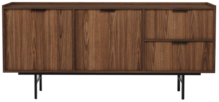 Komoda 150 cm do salonu dwudrzwiowa ELVIO orzech warmia, 9999726