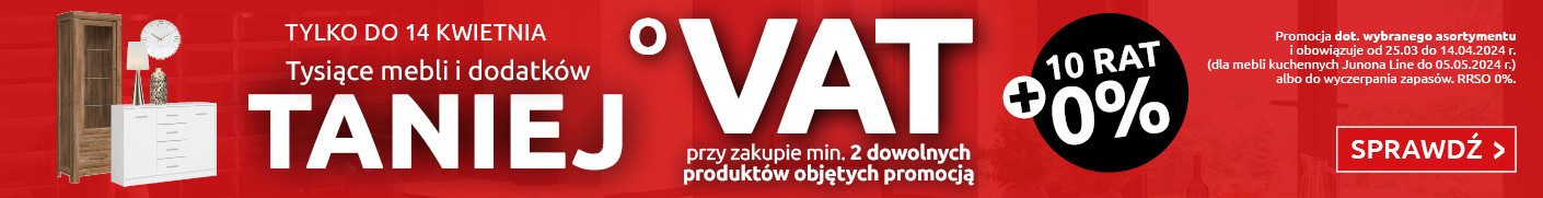 Tysiące mebli i dodatków taniej o VAT w Black Red White przy zakupie min. 2 produktów. Sprawdź!