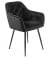 Produkt: Krzesło VIKI Czarny Welurowe do Salonu Jadalni Loft