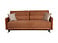 Produkt: sofa trzyosobowa Abril rozkładana z pojemnikiem welurowa brązowa