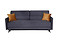 Produkt: sofa trzyosobowa Abril rozkładana z pojemnikiem welurowa grafitowa