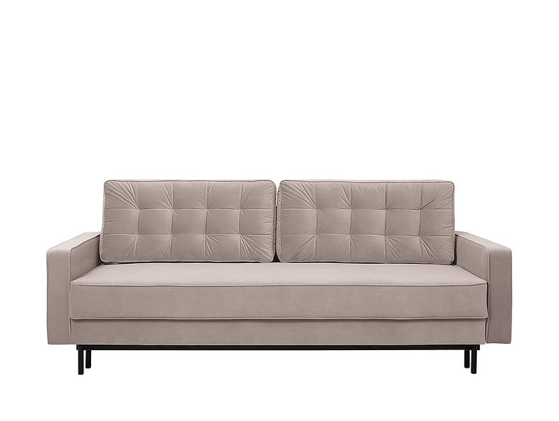 Produkt: sofa trzyosobowa Bloom rozkładana z pojemnikiem welurowa beżowa