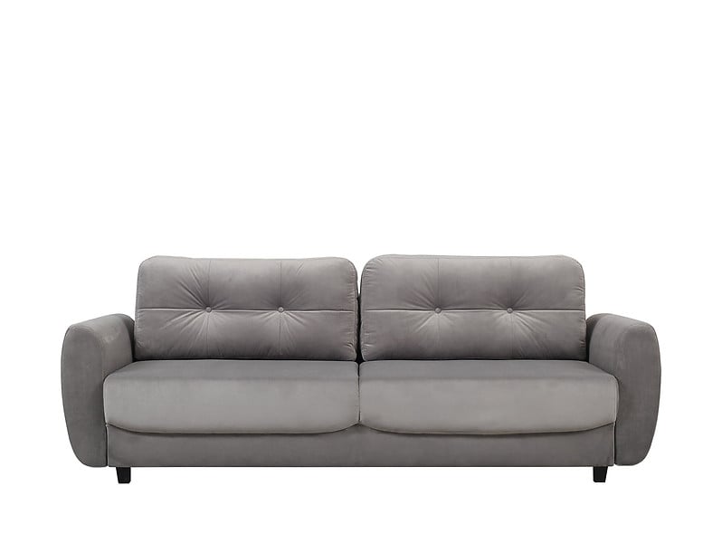 Produkt: sofa trzyosobowa Hampton rozkładana z pojemnikiem welurowa szara