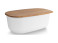 Produkt: Chlebak z drewnianą deską 39x24x15,5cm biały