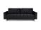 Produkt: sofa trzyosobowa Belmira rozkładana z pojemnikiem welurowa czarna