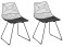 Produkt: 2 krzesła kuchenne do jadalni metalowe czarny
