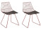 Produkt: 2 krzesła kuchenne do jadalni metalowe złoty róż