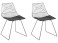 Produkt: 2 krzesła kuchenne do jadalni metalowe srebrny