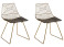 Produkt: 2 krzesła kuchenne do jadalni metalowe złoty