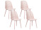 Produkt: Zestaw 4 krzeseł jasnoróżowy styl nowoczesny