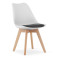 Produkt: Krzesło MARK biało czarne / nogi naturalne x 1