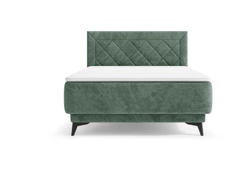 Produkt: łóżko tapicerowane Zalea 120x200 z pojemnikiem zielone