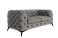 Produkt: Ropez Chelsea sofa 2 osobowa pikowana szara nogi czarny mat