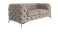 Produkt: Ropez Chelsea sofa 2 osobowa pikowana beżowa nogi srebrne