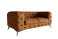 Produkt: Ropez Chelsea sofa 2 pikowana brązowa nogi czarny mat
