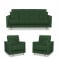 Produkt: Zestaw wypoczynkowy Rene kanapa i fotele zielone