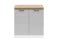 Produkt: szafka kuchenna dolna Junona Line 80 cm dwudrzwiowa z blatem jasny szary połysk