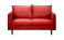 Produkt: Ropez Juli sofa 2 osobowa wysokie nogi plusz czerwony