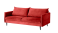 Produkt: Ropez Juli sofa 3 osobowa wysokie nogi plusz czerwony