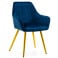 Produkt: Krzesło tapicerowane pikowane welur VASTO granat złota noga