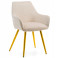 Produkt: Krzesło tapicerowane pikowane welur VASTO beżowe noga złota