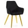 Produkt: Krzesło tapicerowane pikowane welur VASTO czarne noga złota