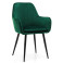 Produkt: Krzesło tapicerowane pikowane z poduszką EMILIA zielona