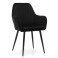 Produkt: Krzesło tapicerowane pikowane z poduszką EMILIA czarna