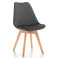 Produkt: Krzesło skandynawskie z poduszką DUBLIN szary welur