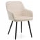 Produkt: Krzesło tapicerowane ORTE beżowy welur do salonu jadalni